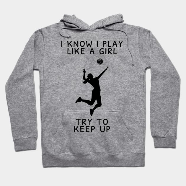 volleyball girl Hoodie by Tali Publik